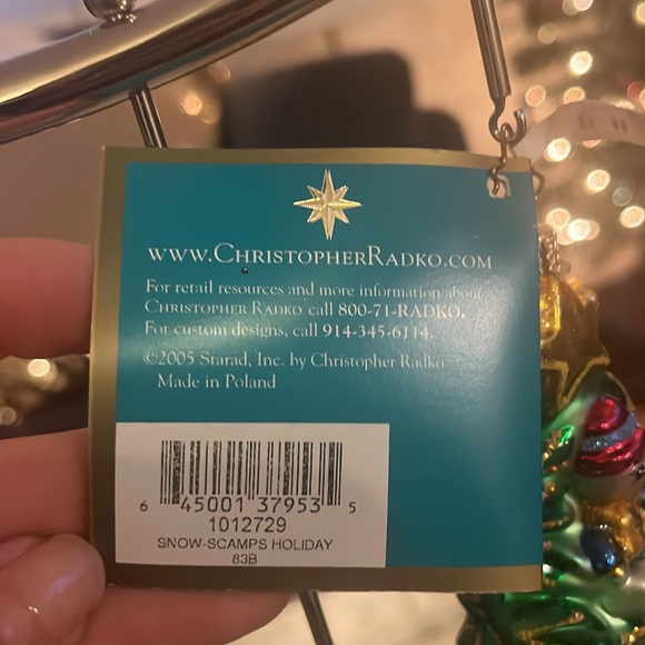 Retired Christopher Radko “Snow Scamps Holiday” 🎄 - Picture 5 of 6